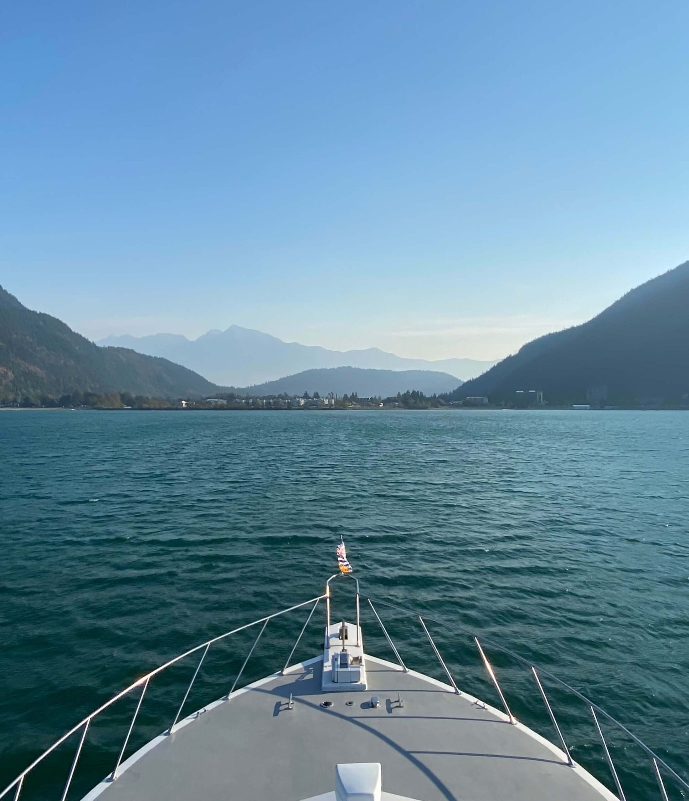 harrison-lake-boat-facing-village